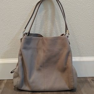 Beige Coach purse